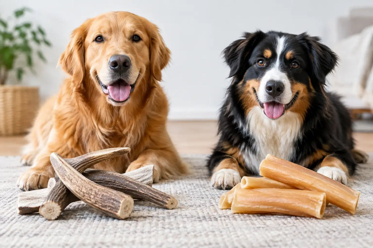 Antlers Versus Collagen: Which Chew Lasts? - Chomper chewz