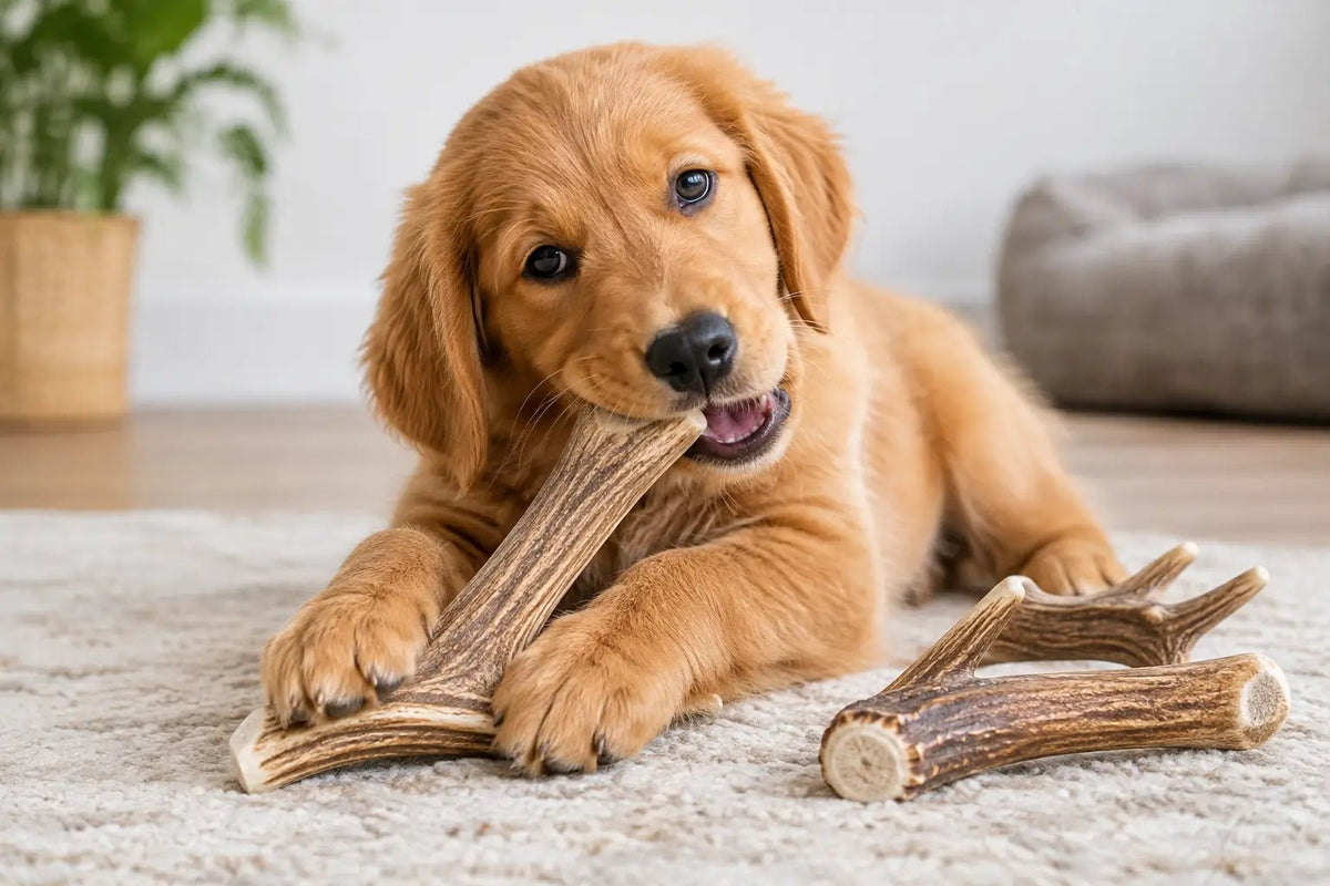 Can Puppies Have Antlers? A Safe Chewing Guide - Chomper chewz