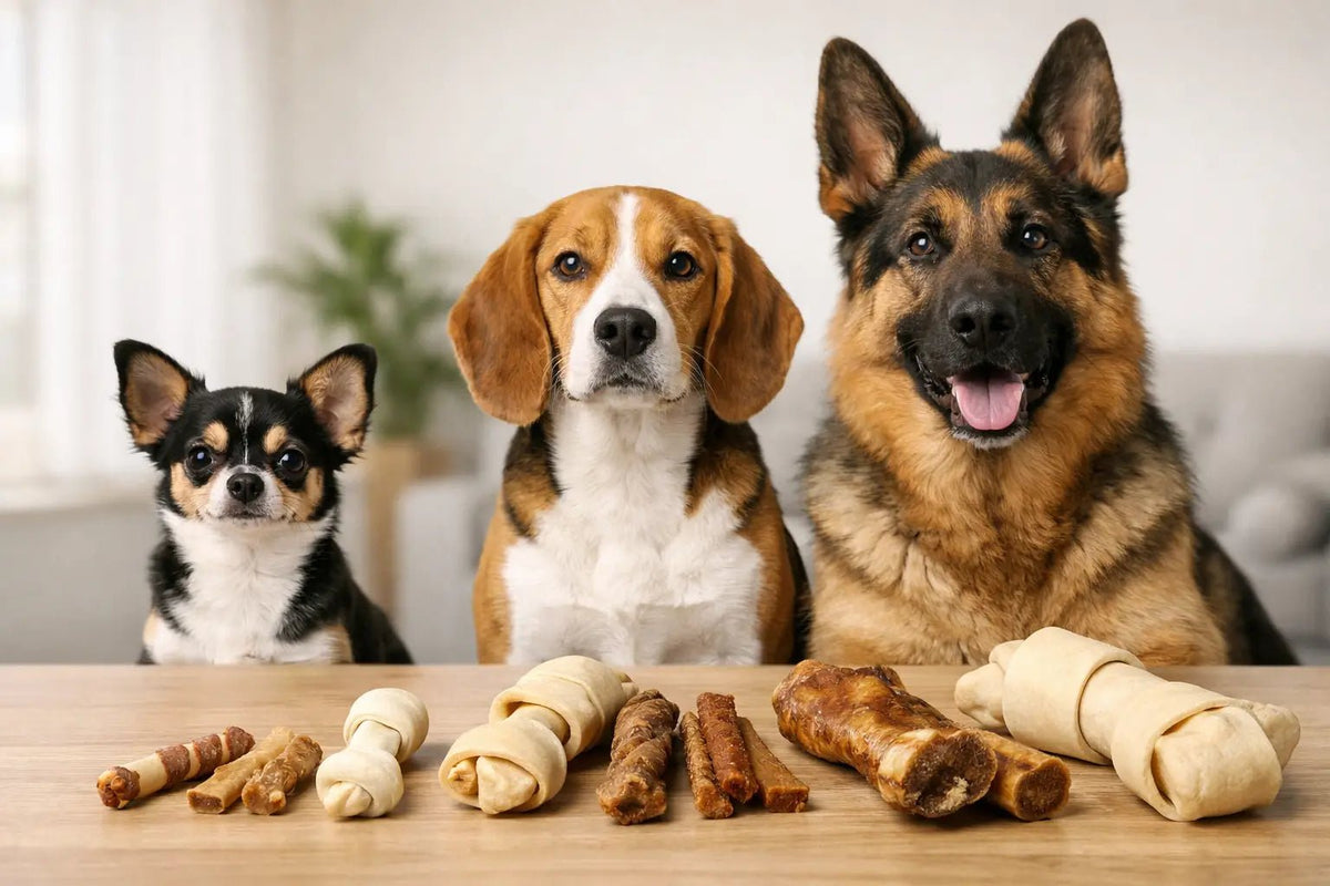 Dog Chew Size Guide by Breed - Chomper chewz