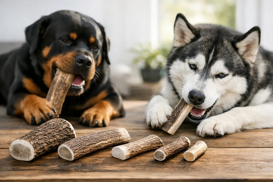 How to Size Antler Chews for Strong Chewers - Chomper chewz