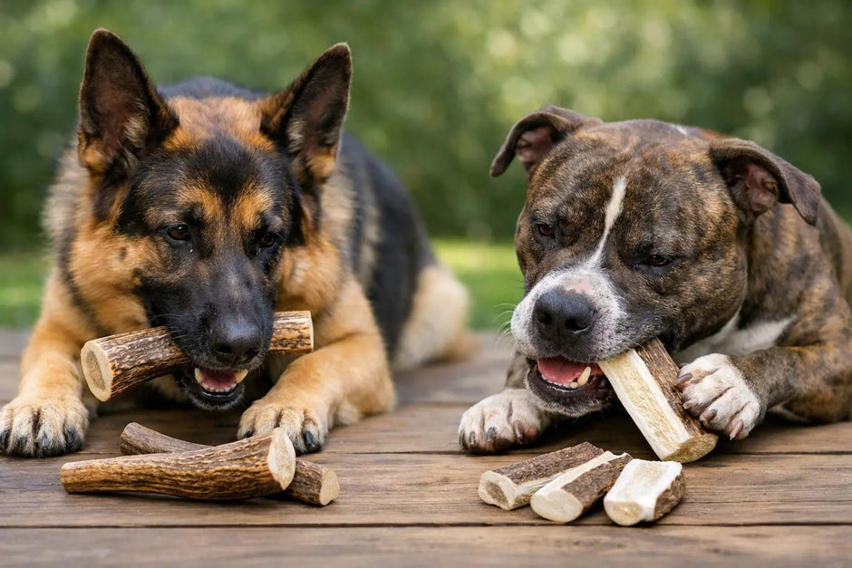 Whole Antlers vs Split Antlers for Tough Dogs - Chomper chewz